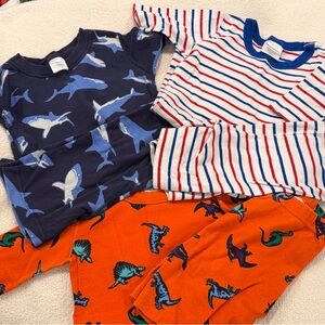Hanna Andersson Kids Pajama Set - Navy, White, and Orange